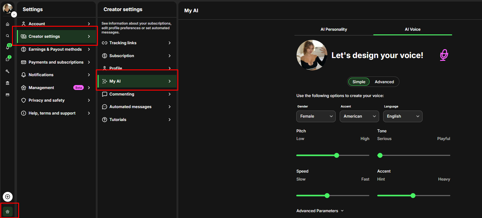 fanvue settings